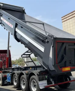 Semi reboque basculante de três eixos com lona eléctrica